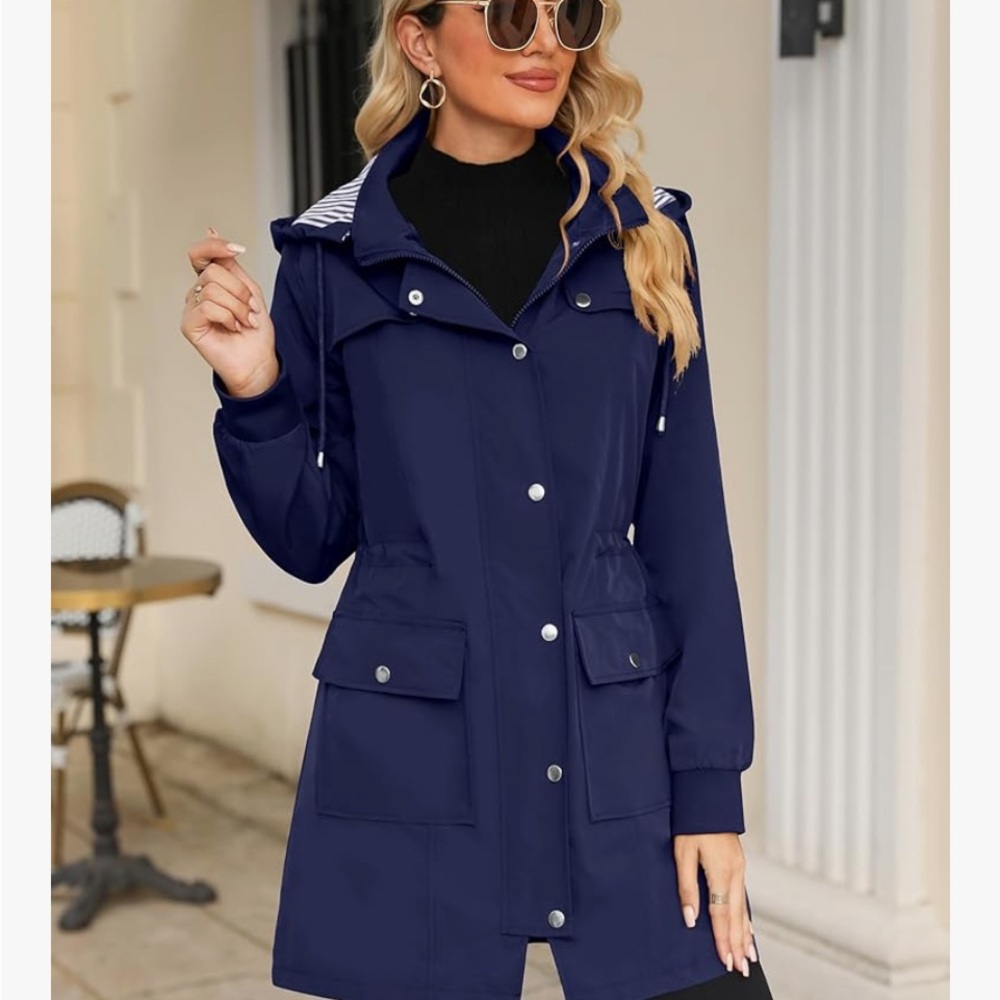 Bloggerlove Stylish Women's Navy Utility Jacket
